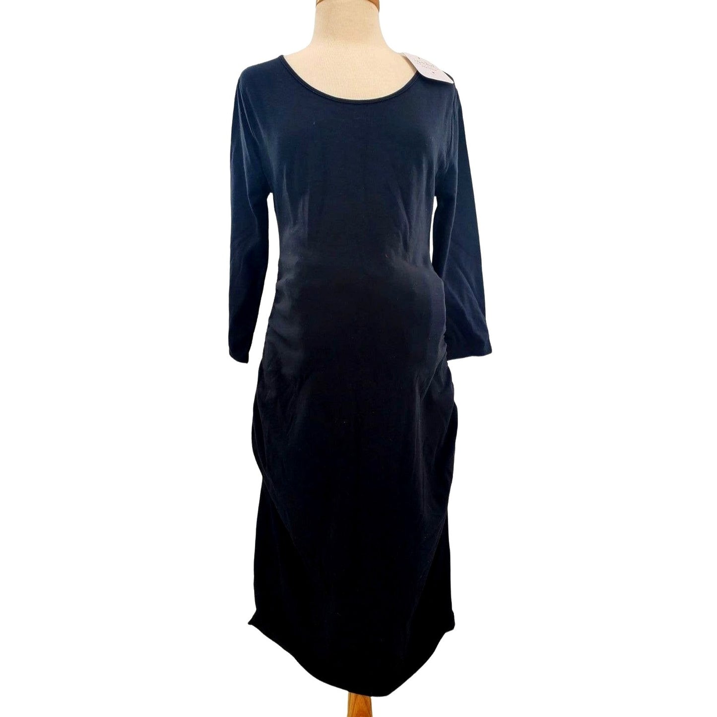 ISABEL MATERNITY Dress 3/4 Sleeve Stretch side T-Shirt fitted Bodycon