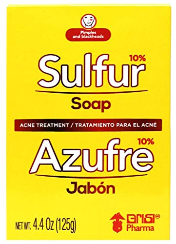 Grisi Sulfur Soap (Jabon De Azufre) with lanolin 4.4 oz (125g) bath/body bar soap