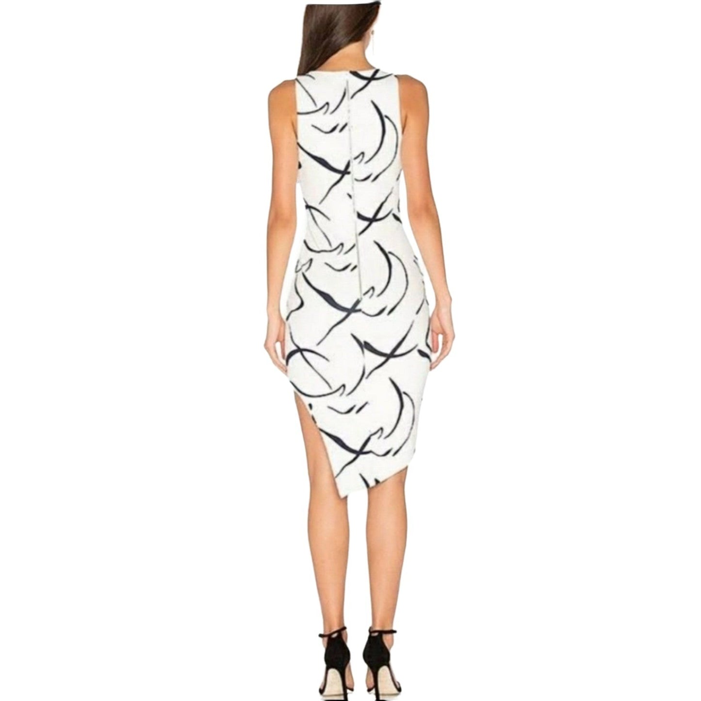 ELLIATT Dress Asymmetrical Dusk Sheath Sleeveless High-neck