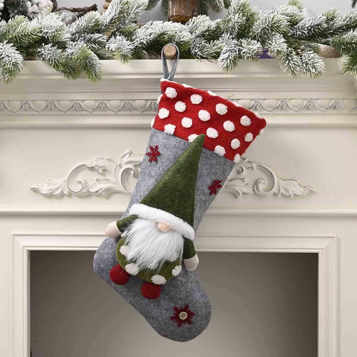 Gnome Christmas Hanging 3D Stockings Home Decor Holiday Decoration Colorful Plush