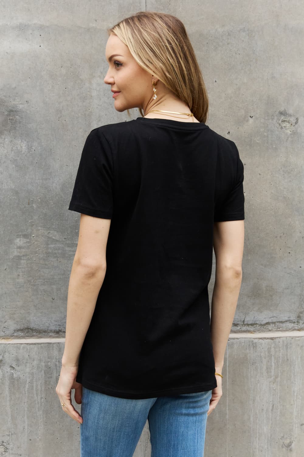 Butterfly Skull Contrasting Graphic 100% Cotton Short-sleeve Tee Shirt