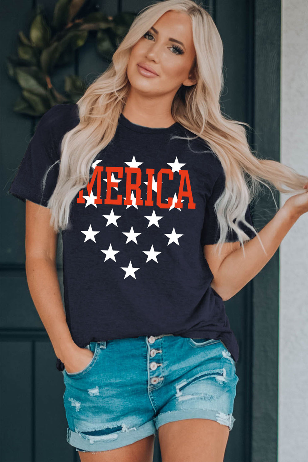 MERICA Graphic Star America Short-Sleeve Tee Shirt
