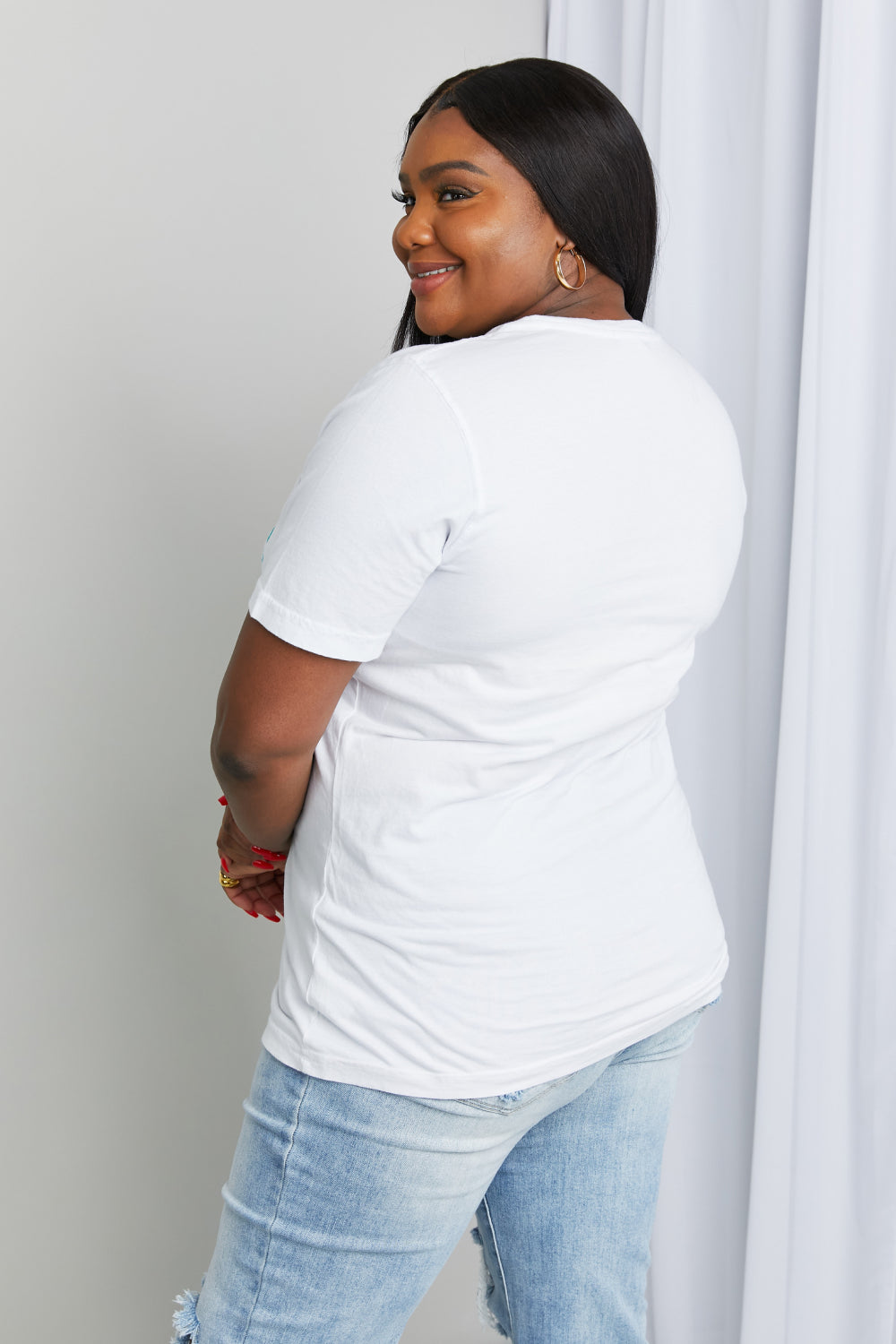 Western MAMA Graphic Teal Bull Horn 100% Cotton Tee Shirt (Plus Size Available)
