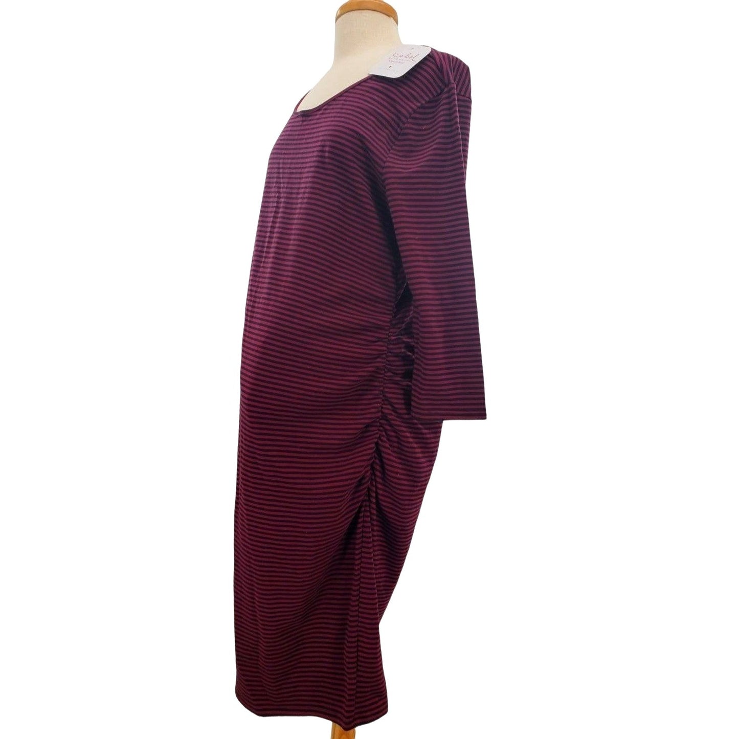ISABEL MATERNITY Dress 3/4 Sleeve Stretch Shirred side T-Shirt Dress