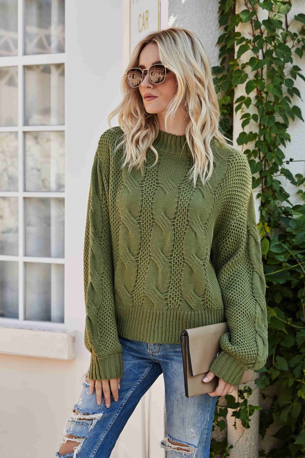 Bold Color Mixed Knit Chunky Sweater (Plus Size Available)