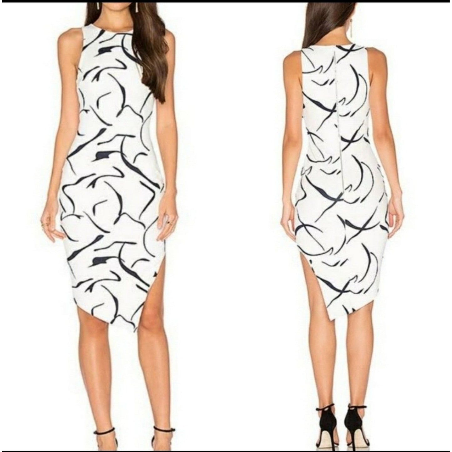 ELLIATT Dress Asymmetrical Dusk Sheath Sleeveless High-neck