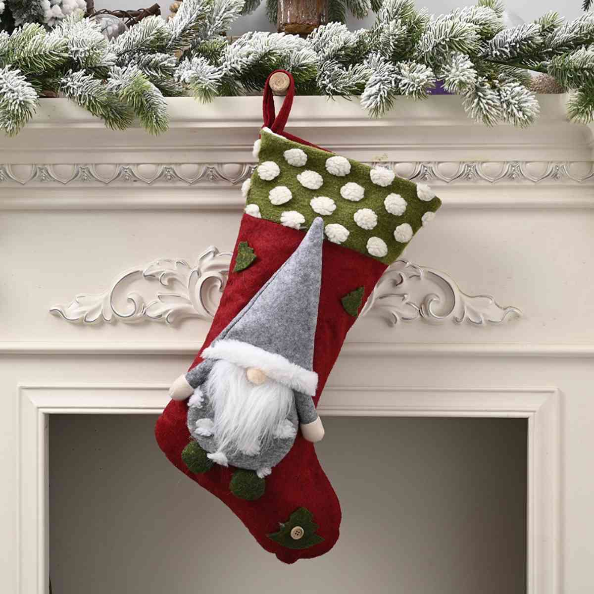 Gnome Christmas Hanging 3D Stockings Home Decor Holiday Decoration Colorful Plush