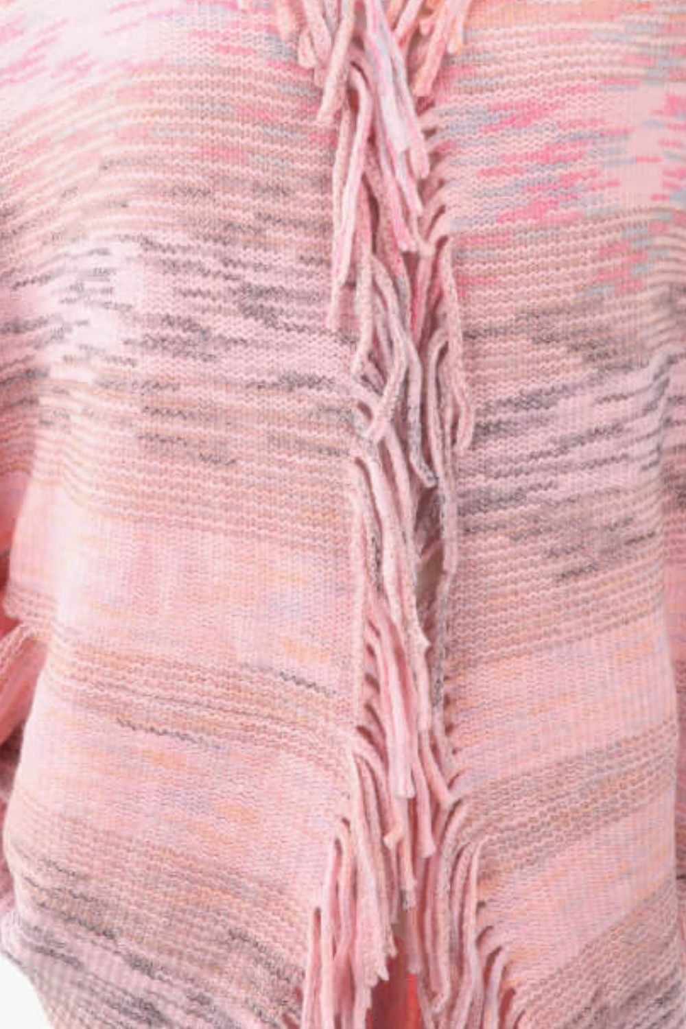 Colorful Rainbow Retro Fringe Hem Shrug Knit Bolero Open Front Sweater Cardigan