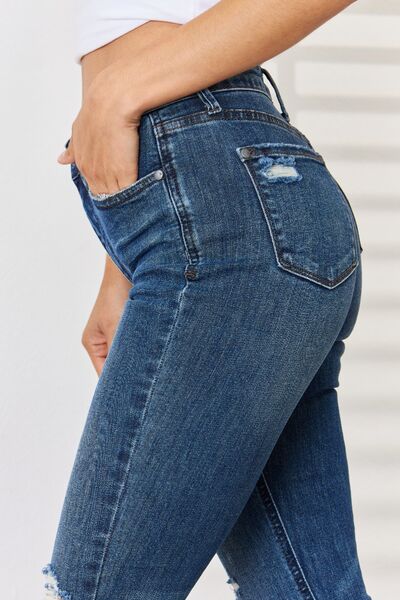 Tummy Control High Waist Skinny Slim Fit Stretch Denim Dark Wash Jean Pants
