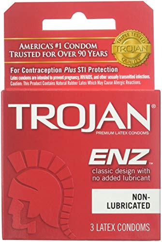 Trojan ENZ Non-Lubricated Latex Condoms - 3 Count Pack Luxury on a Dime Trojan ENZ Non-Lubricated Latex Condoms - 3 Count Pack Luxury on a Dime