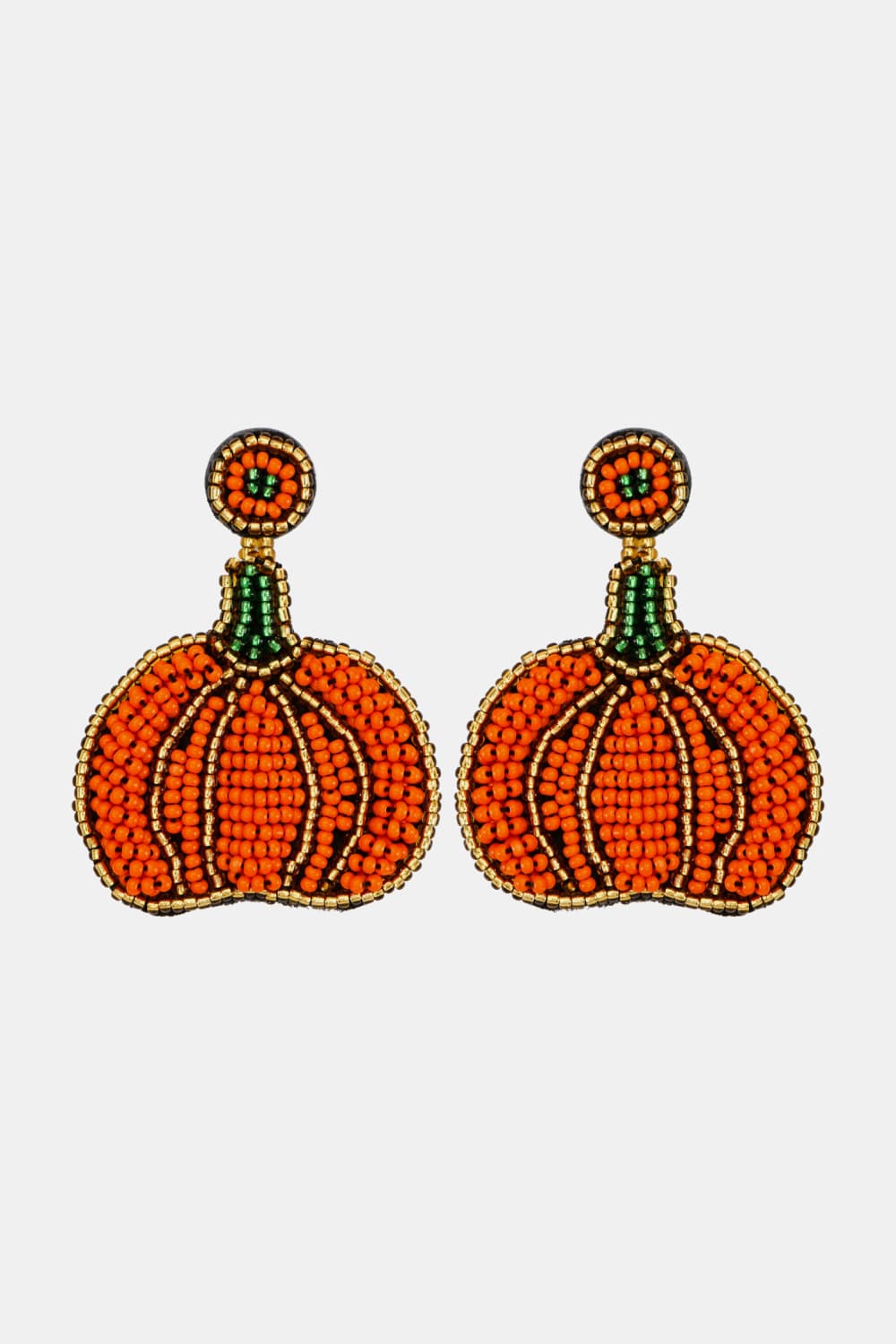 Beaded Fall Pumpkin Shape Jewlery Dangle Earrings