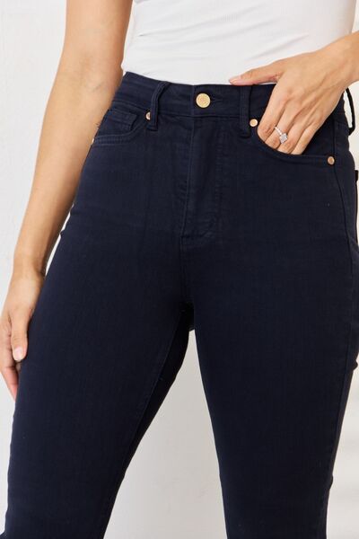 Tummy Control High-Rise Waist Navy Denim Skinny Jean Pants Judy Blue