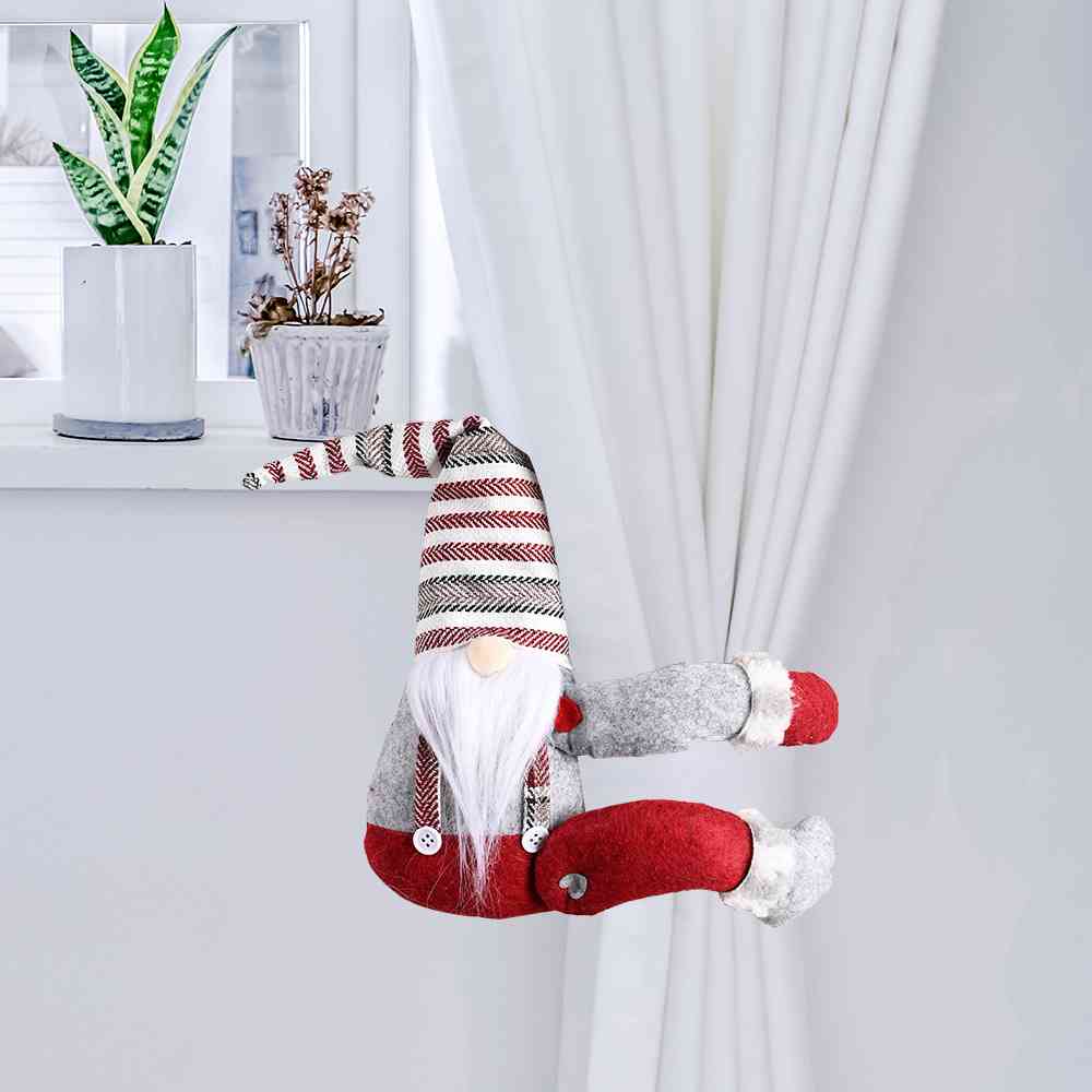 Curtain Tieback Gnome Ornament Holiday Holdback Christmas Home Decor Drape Tie