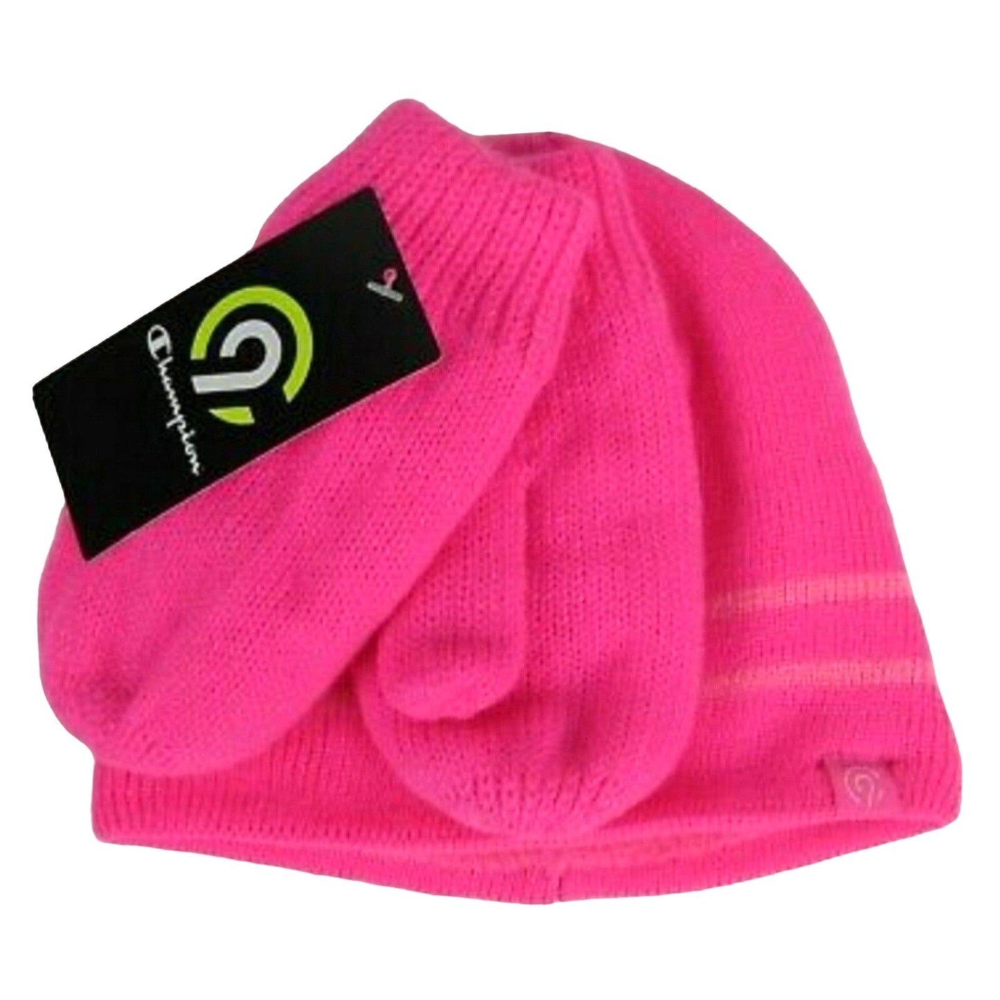 Champion Kids Matching Set Girls Beanie Mittens Knit Pink Outdoor Winter Snow