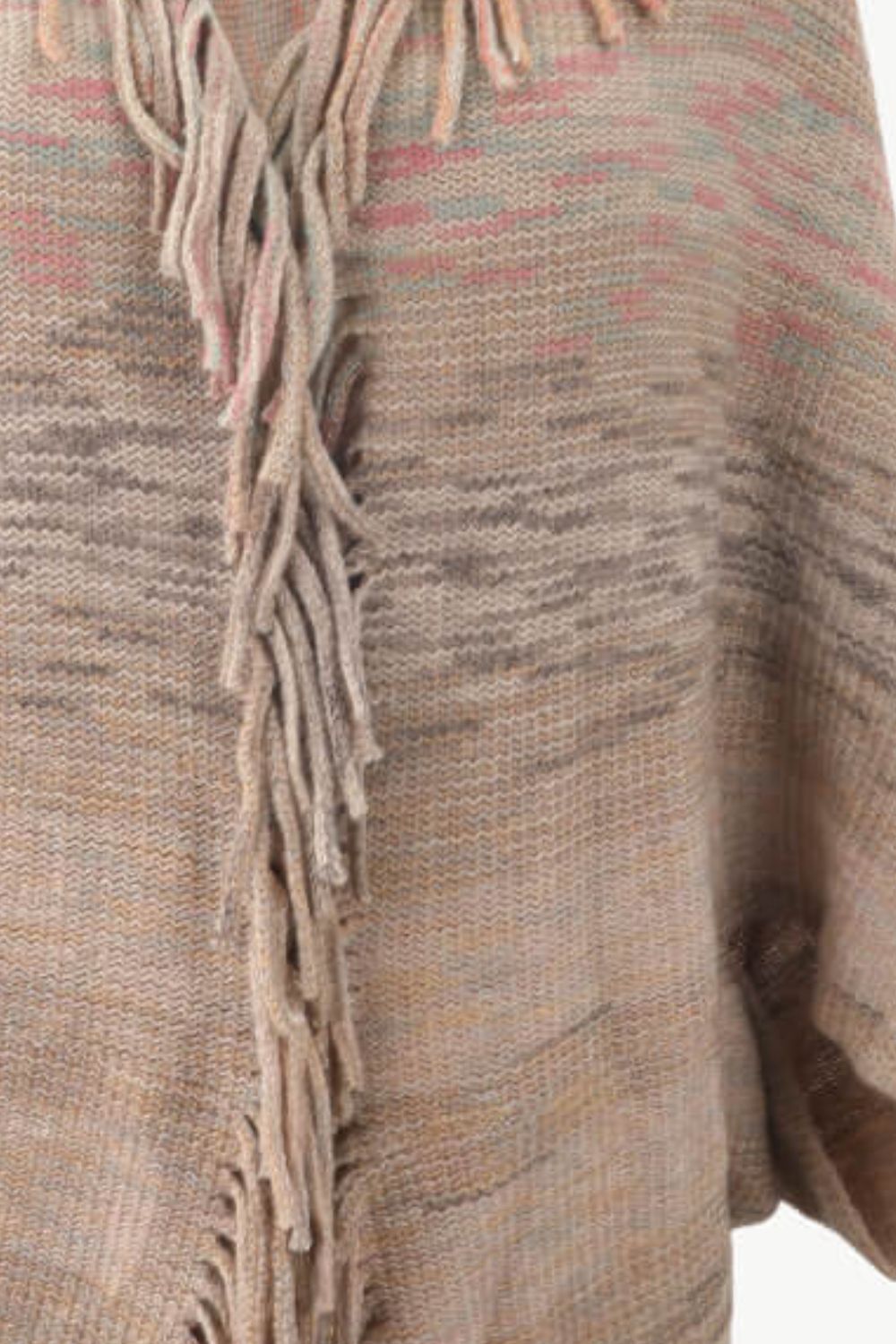 Colorful Rainbow Retro Fringe Hem Shrug Knit Bolero Open Front Sweater Cardigan