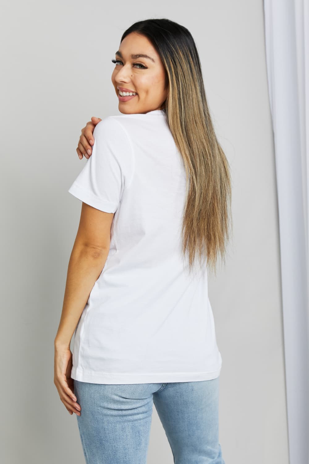 Floral MAMA Colorful Tropical Graphic 100% Cotton Short-sleeve Tee Shirt (Plus Size Available)