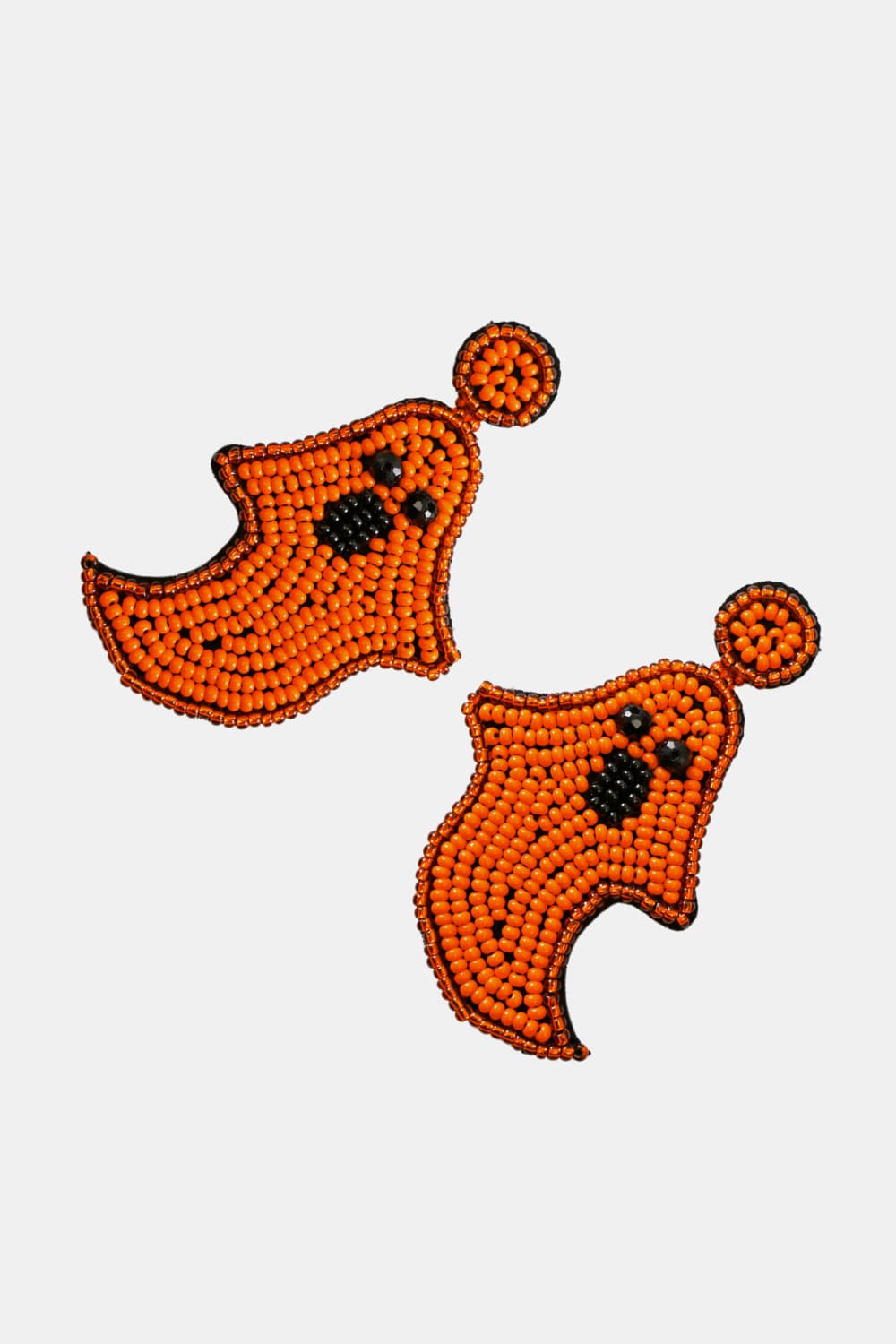 Spooky Ghost Beaded Dangle Earrings Halloween Jewelry