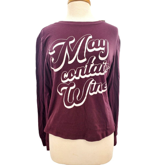 MAY CONTAIN WINE Zoe+Liv Lightweight top Long-Sleeve T-shirt