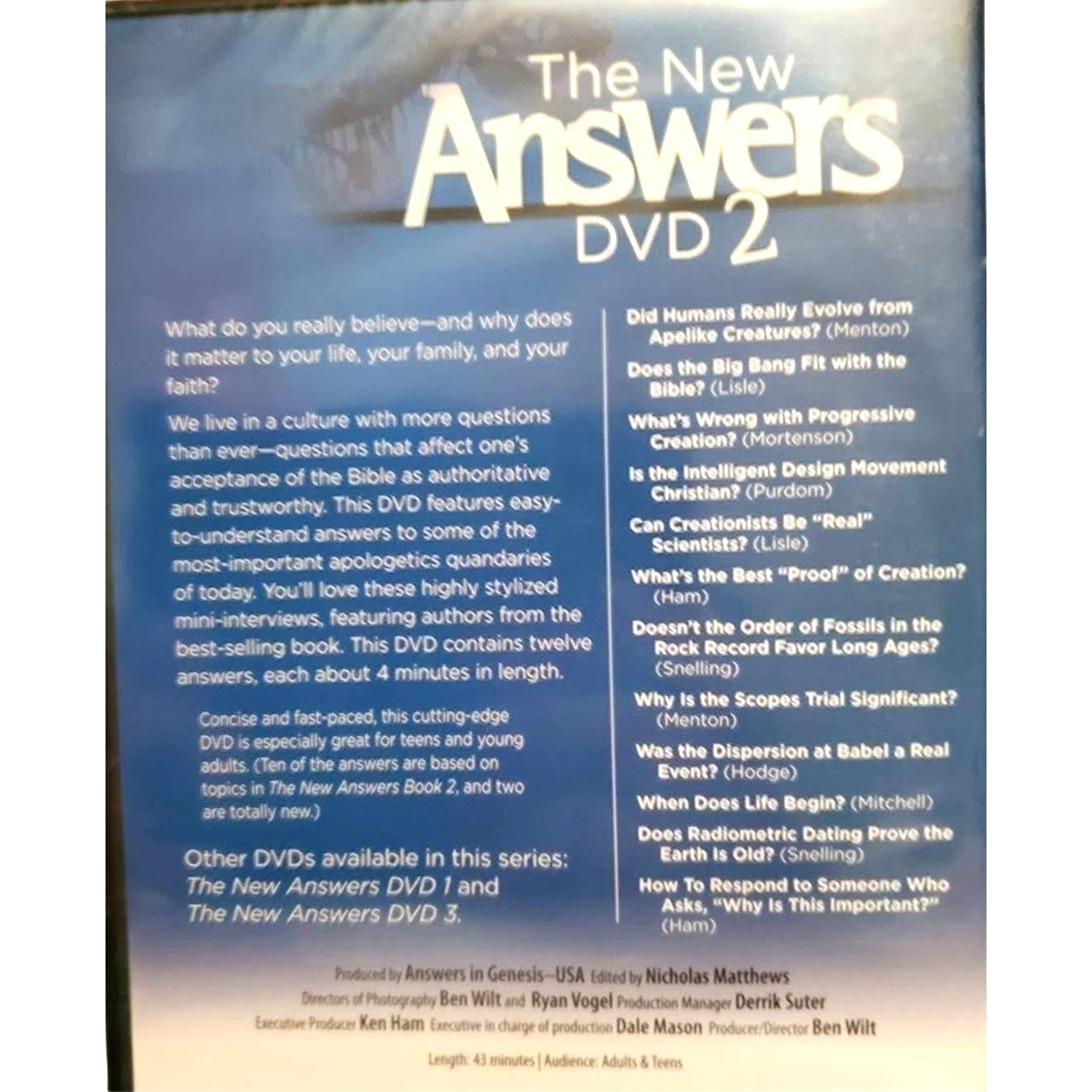 Bible Religious DVD Set 3 THE NEW ANSWERS children education
