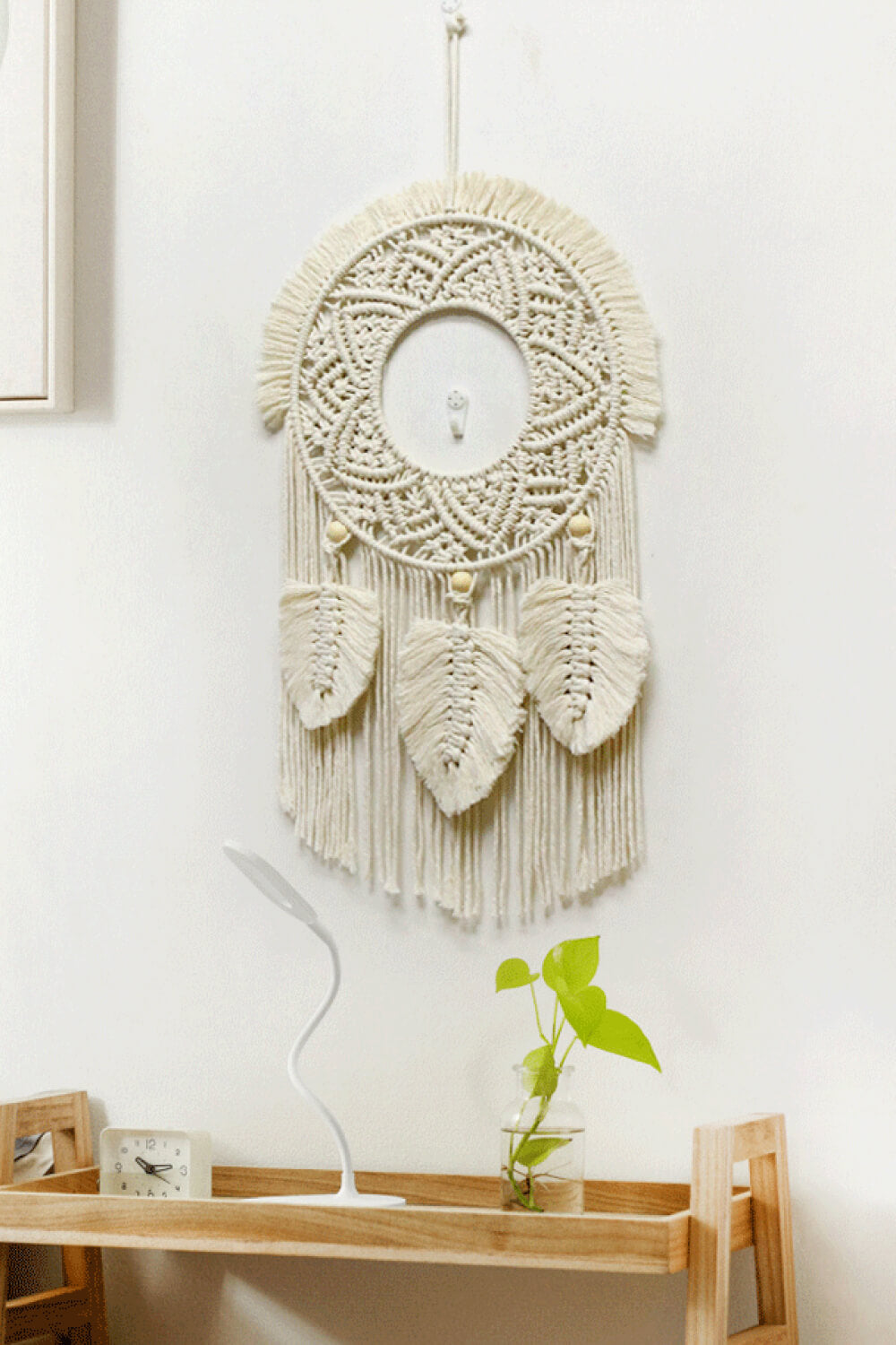 FEATHER Fringe Macrame Wall Hanging Hand-made Bohemian Home Decor Tapestry
(2 colors available)