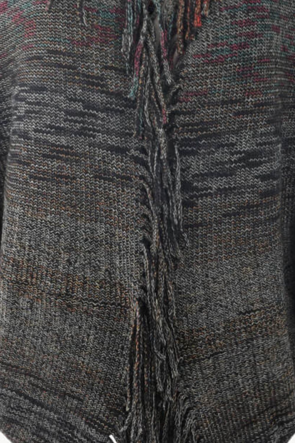 Colorful Rainbow Retro Fringe Hem Shrug Knit Bolero Open Front Sweater Cardigan