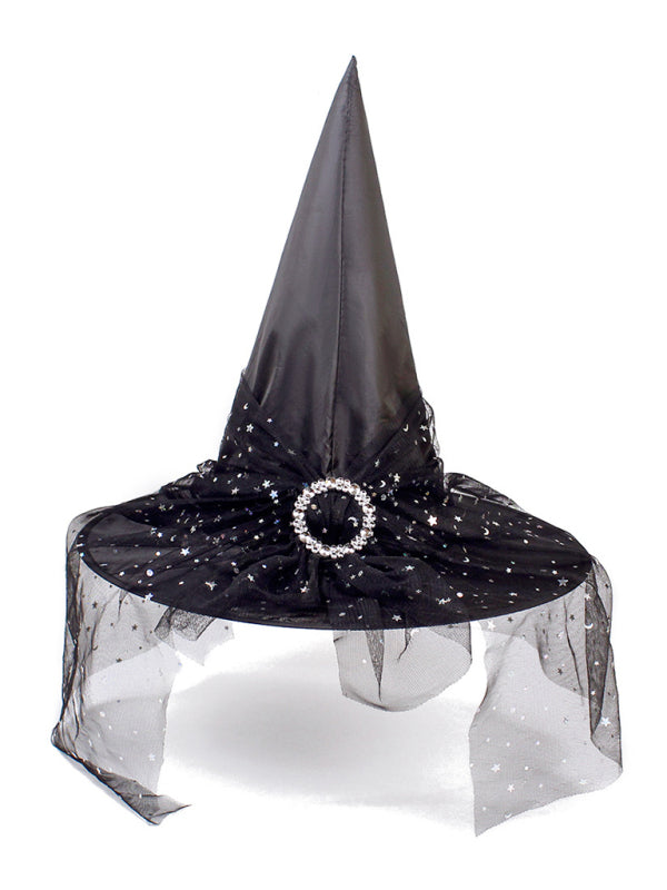 Witch Hat Halloween Costume Accessory Lace Cosplay Party Fancy Pointed/Relaxed hat