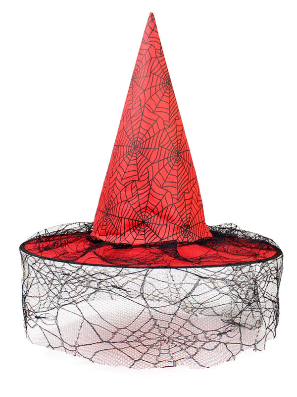Witch Hat Halloween Costume Accessory Lace Cosplay Party Fancy Pointed/Relaxed hat