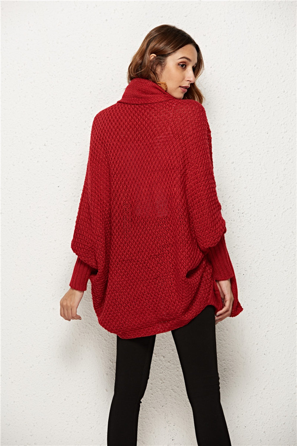 Oversized Knit Cardigan Batwing Sleeve Lightweight Baggy Open Front Sweater