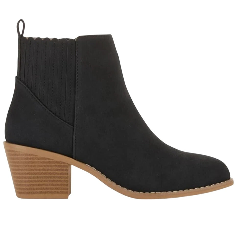 Draper James Womens Elle Bootie Chunky Stacked Heel Zip-up Ankle Boots Brown
