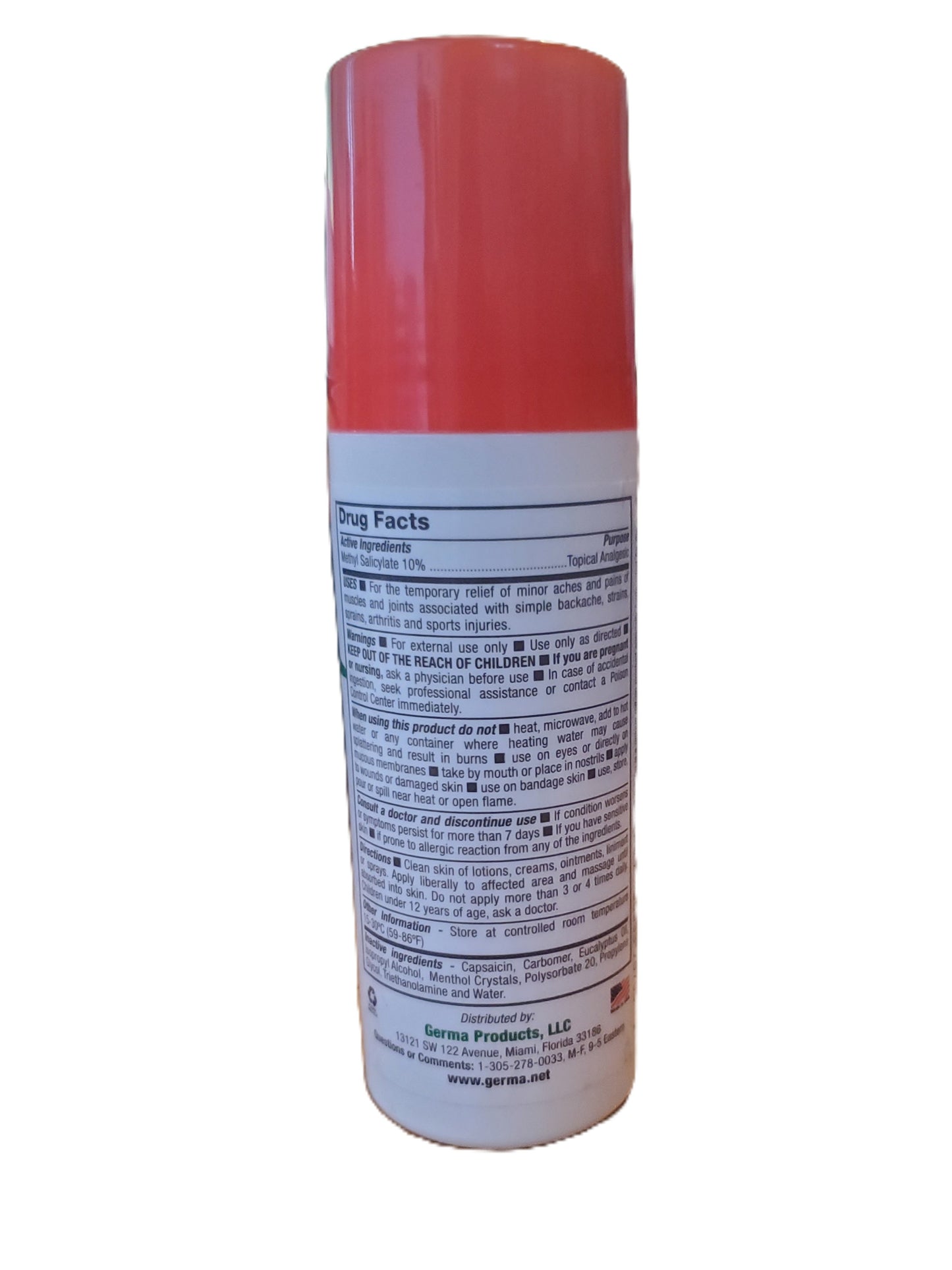 Germa Ubre Plus Roll On Topical Relief with Chili Extract 3 oz