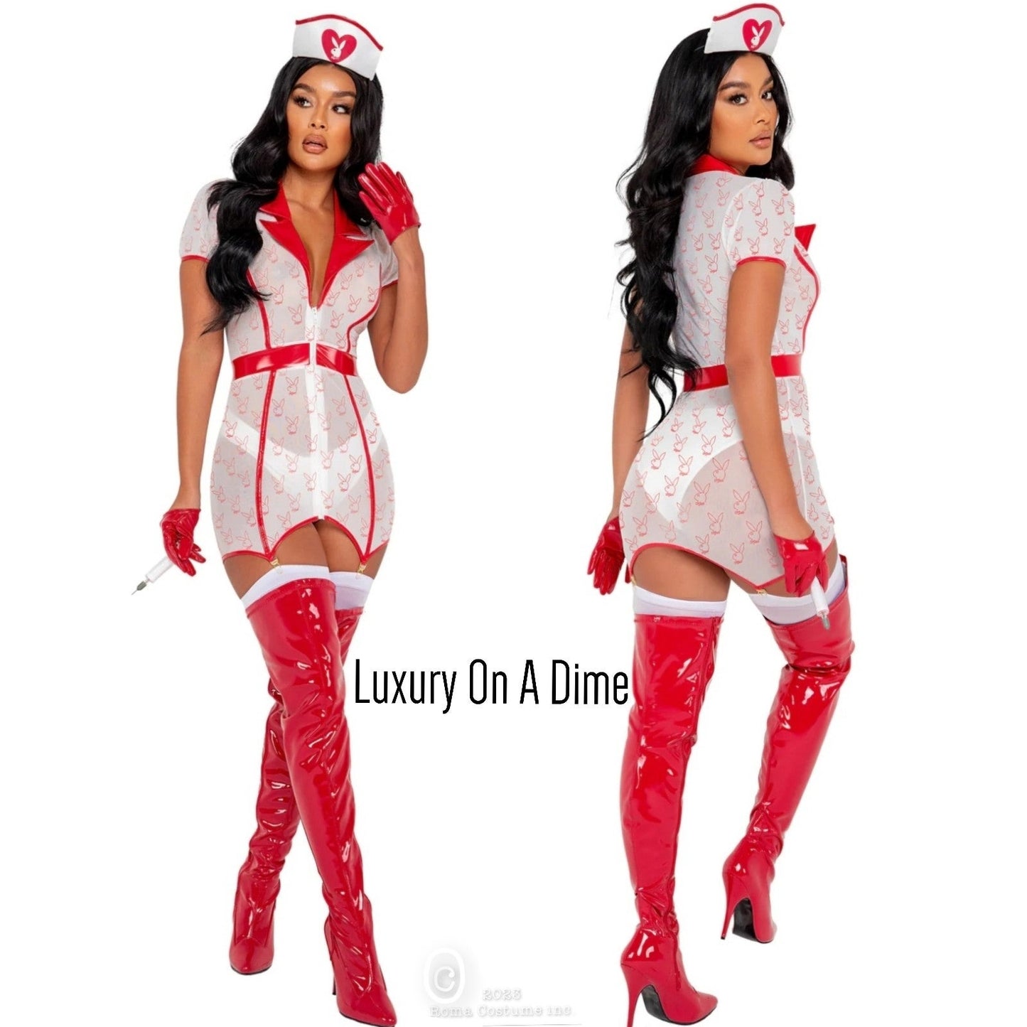 Official Playboy 3-piece Naughty Nurse Adult Women Costume Cosplay