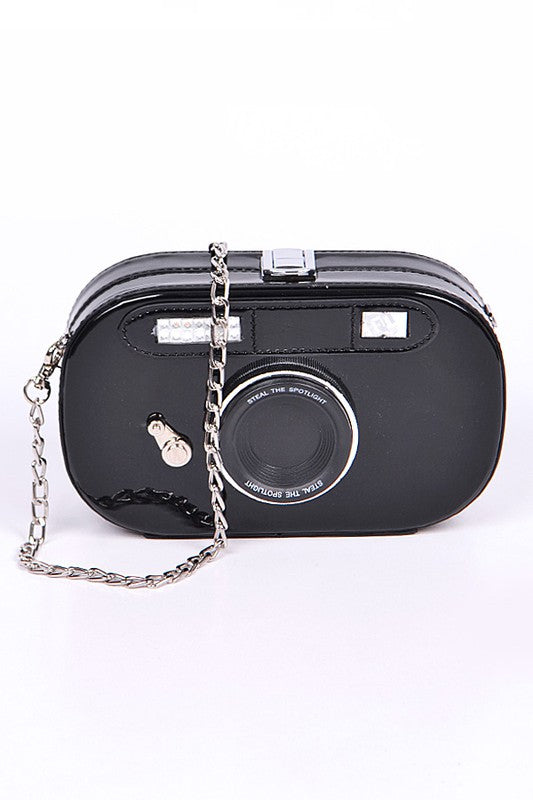 Vintage Camera Iconic Retro Purse Convertible Clutch Crossbody Novelty Bag