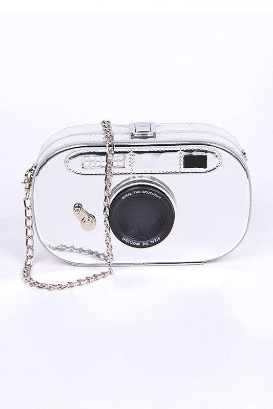 Vintage Camera Iconic Retro Purse Convertible Clutch Crossbody Novelty Bag