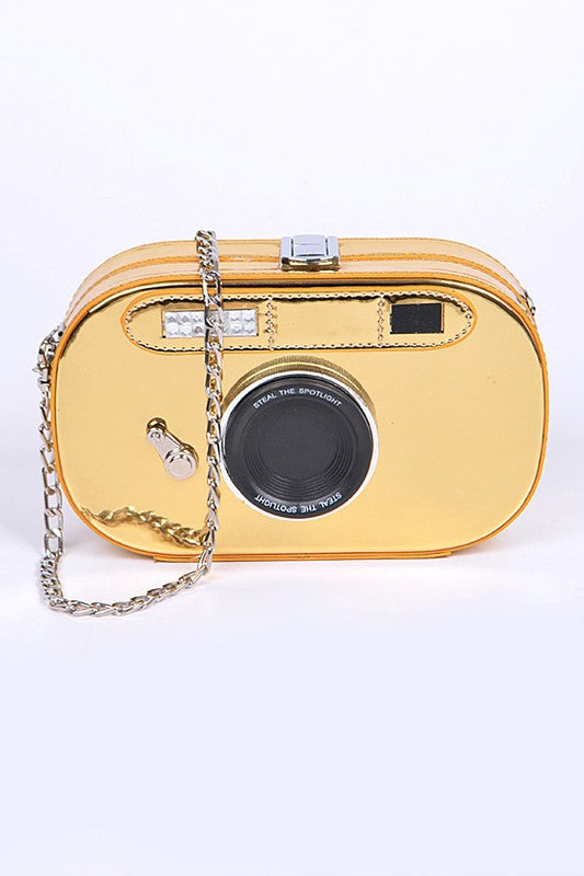 Vintage Camera Iconic Retro Purse Convertible Clutch Crossbody Novelty Bag