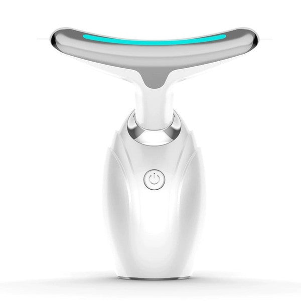 Facial Detoxification LED Light Vibration Lifting Therapy Neck and Face Beauty Device