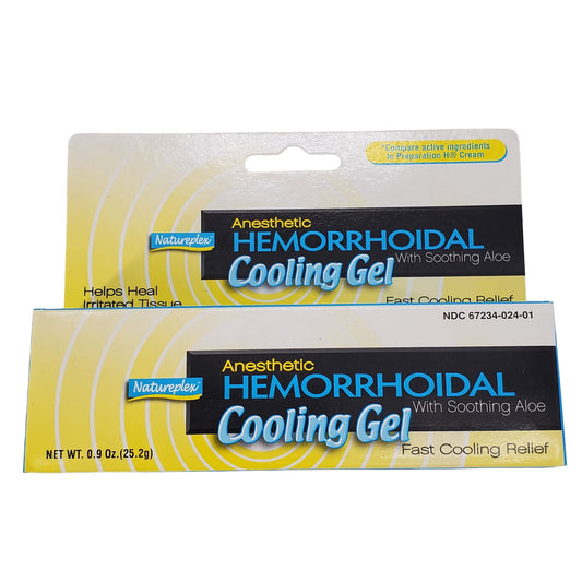 Hemorrhoid Relief Natureplex Anesthetic Hemorrhoidal Cooling Gel with Soothing Aloe 0.9oz (25.2g) Fast Cooling Relief