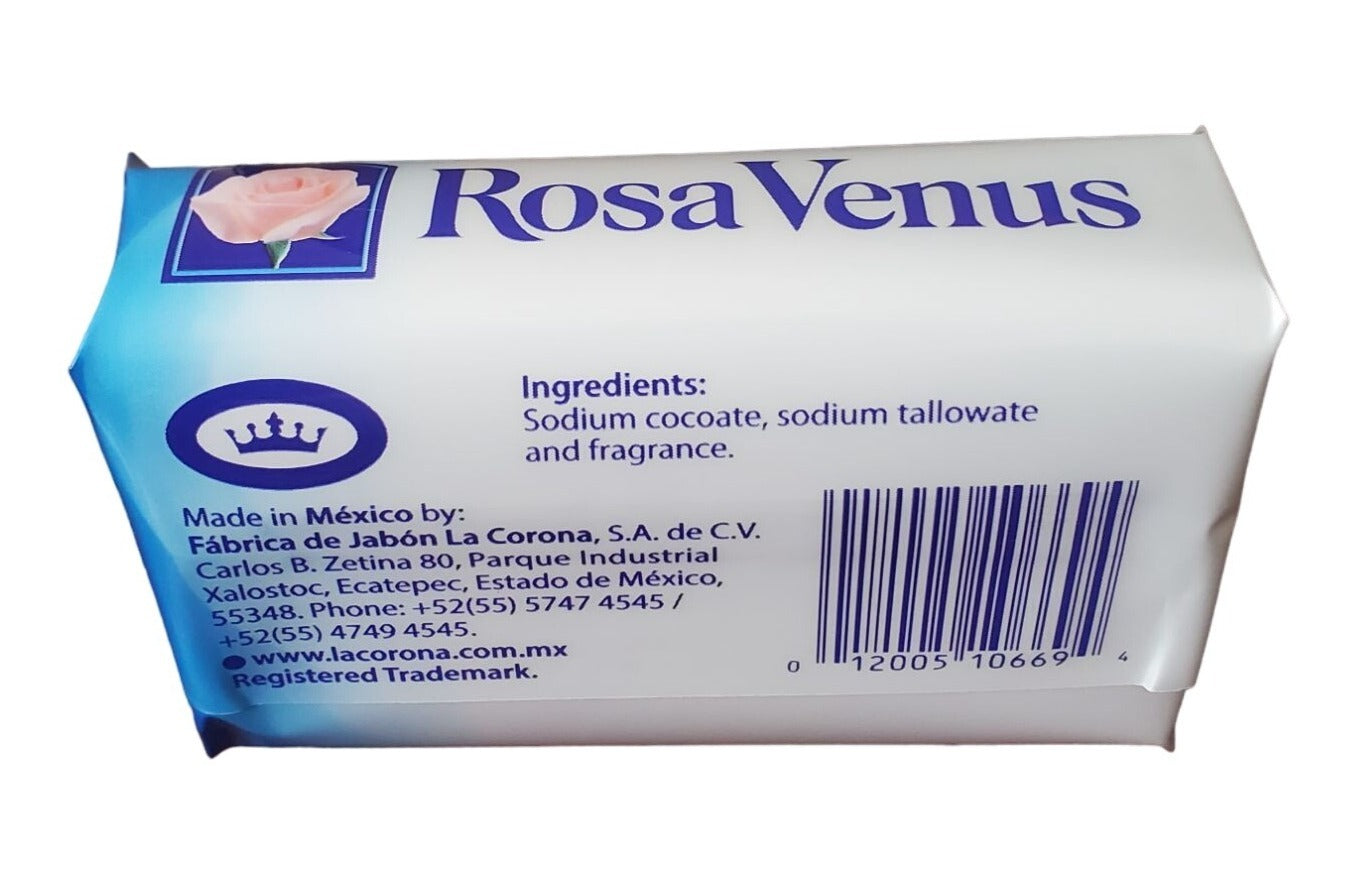 Jabon Rosa Venus Blanco(White) Classic 150 g / 5.29 oz Soap Bar Classic Natural Spanish gentle scent foaming soap