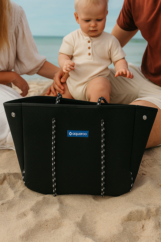 Aquaroo Waterproof Beach Bag Large Perforated Neoprene Tote Outdoor Beach
