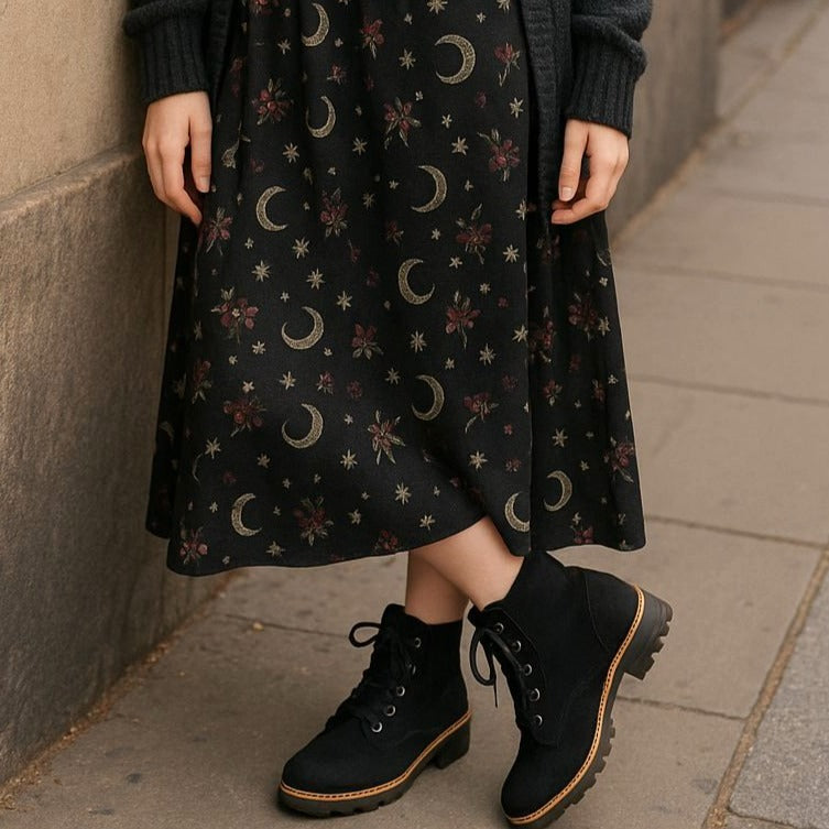 Kensie Womens Boots Kasha Combat Lace Up Zip Vegan Suede Chunky Lug Platform Shoes