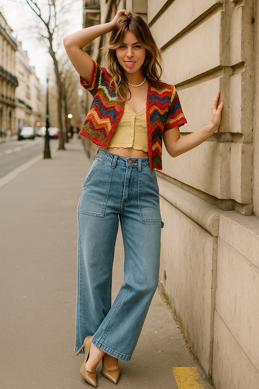 RISEN High-Rise 90s Denim Pants Boyfriend Straight Leg Utility Carpenter Jeans Plus Size Available