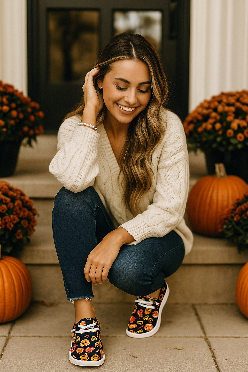 Pumpkin Jack-o-Lantern Shoes Halloween Fun Fall Loafers Canvas Slip-on Sneakers