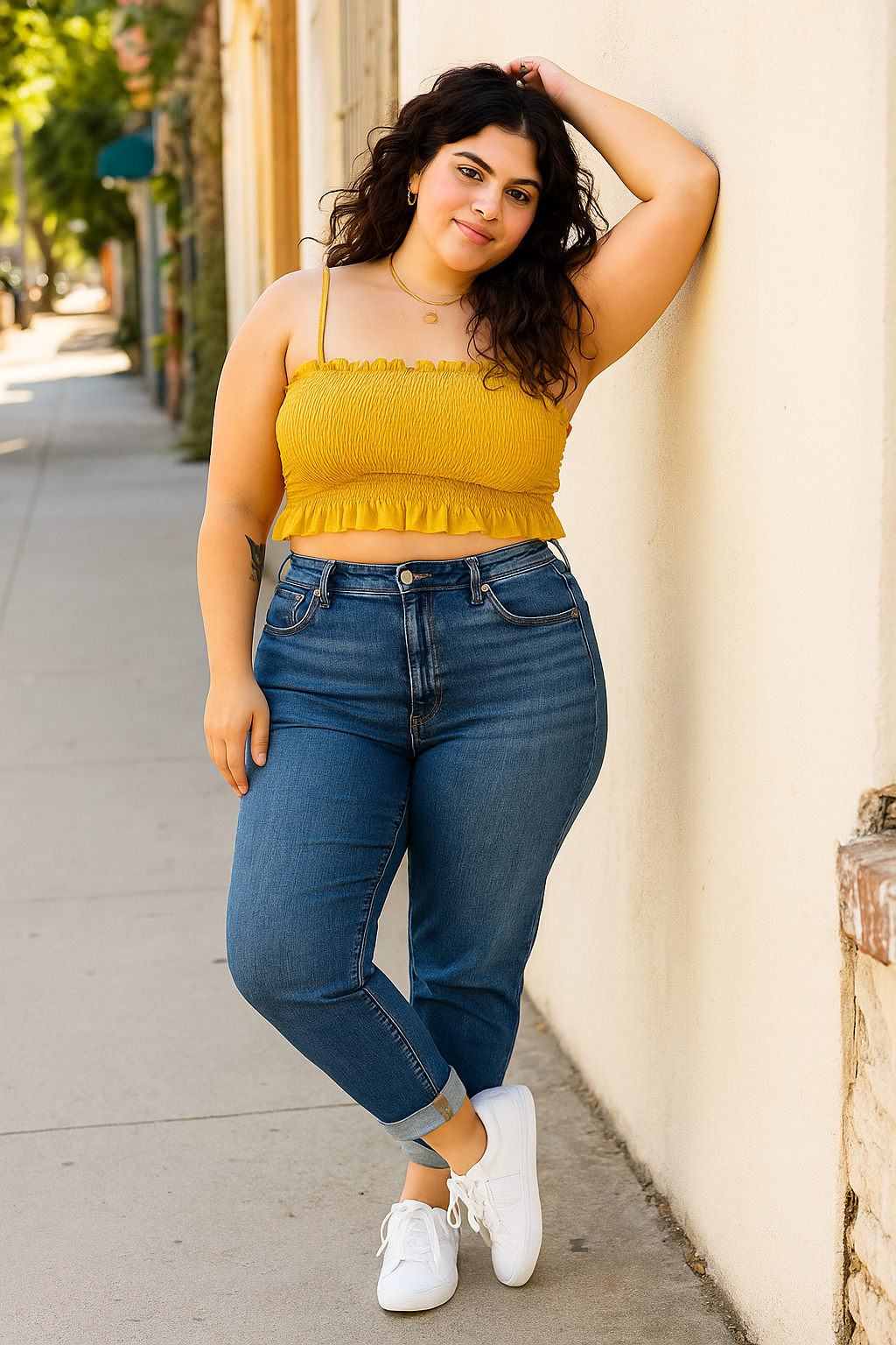 Judy Blue Mid-Rise Boyfriend Fit Jeans Cuffed Ankle Hem Straight Leg Denim Pants Plus Size Available