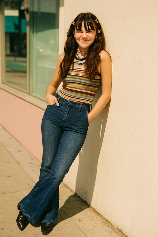 Judy Blue Mid-Rise Slim Fit Flat Front Pants Welt Pockets Denim Bootcut Jeans Plus Size Available