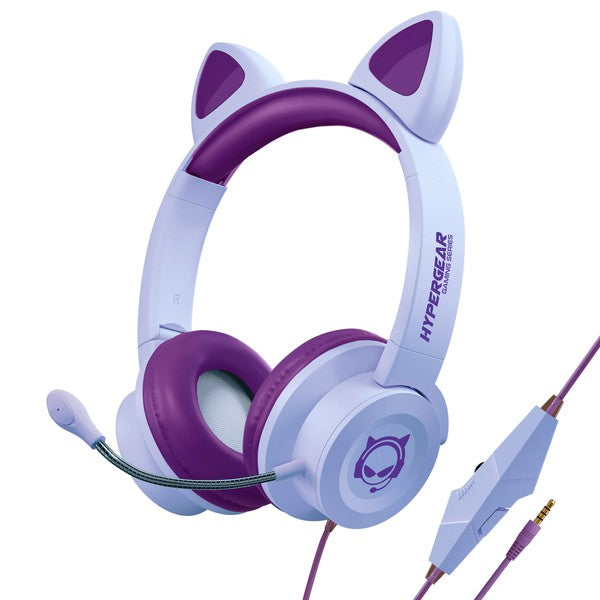 Youth Kombat Kitty Gaming Headset Microphone Kids Cat Headphones