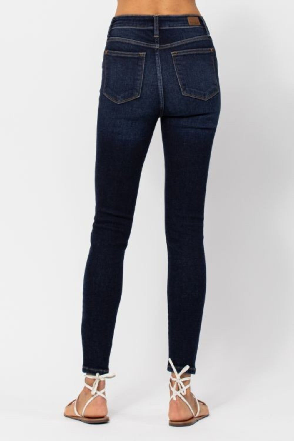 Judy Blue Skinny High-Rise Denim Handsand Stretchy Jeans Slim Ankle Pants