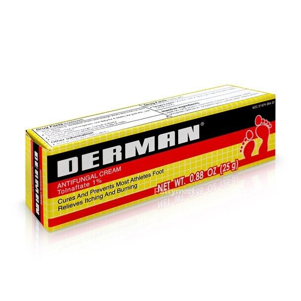 Derman Antifungal Cream Help Treat Athletes foot relieves itching burning 0.88oz