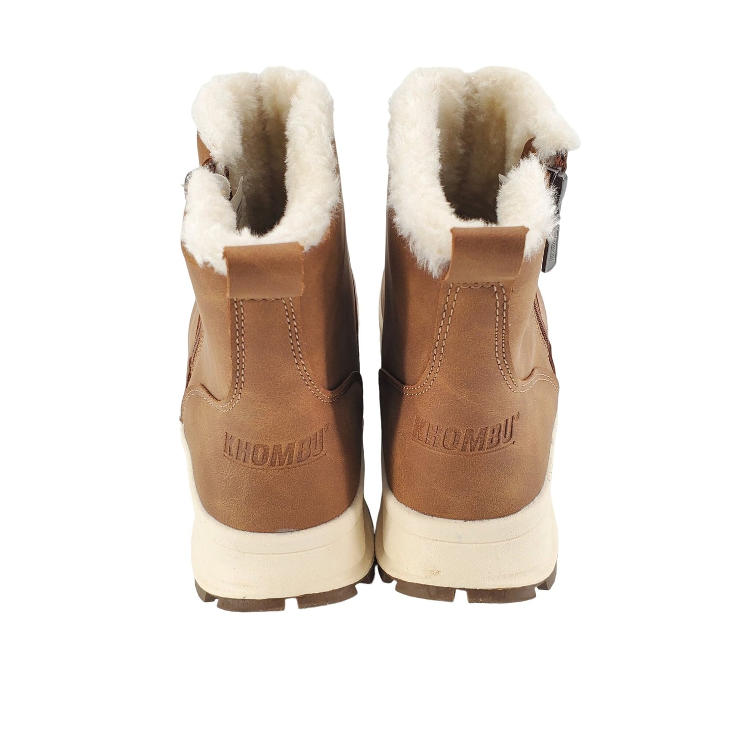Khombu Boots Womens Sienna Platform Fuzzy Faux Fur Water Resistant Shoes
