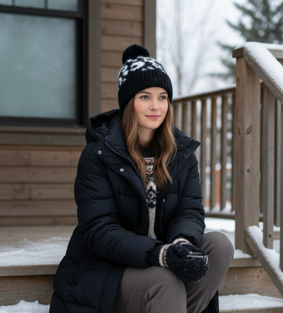 Fuzzy Eyelash Knit Leopard Faux Rabbit Fur Pom-Pom Beanie Winter Skullcap Pull-on Hat Adult