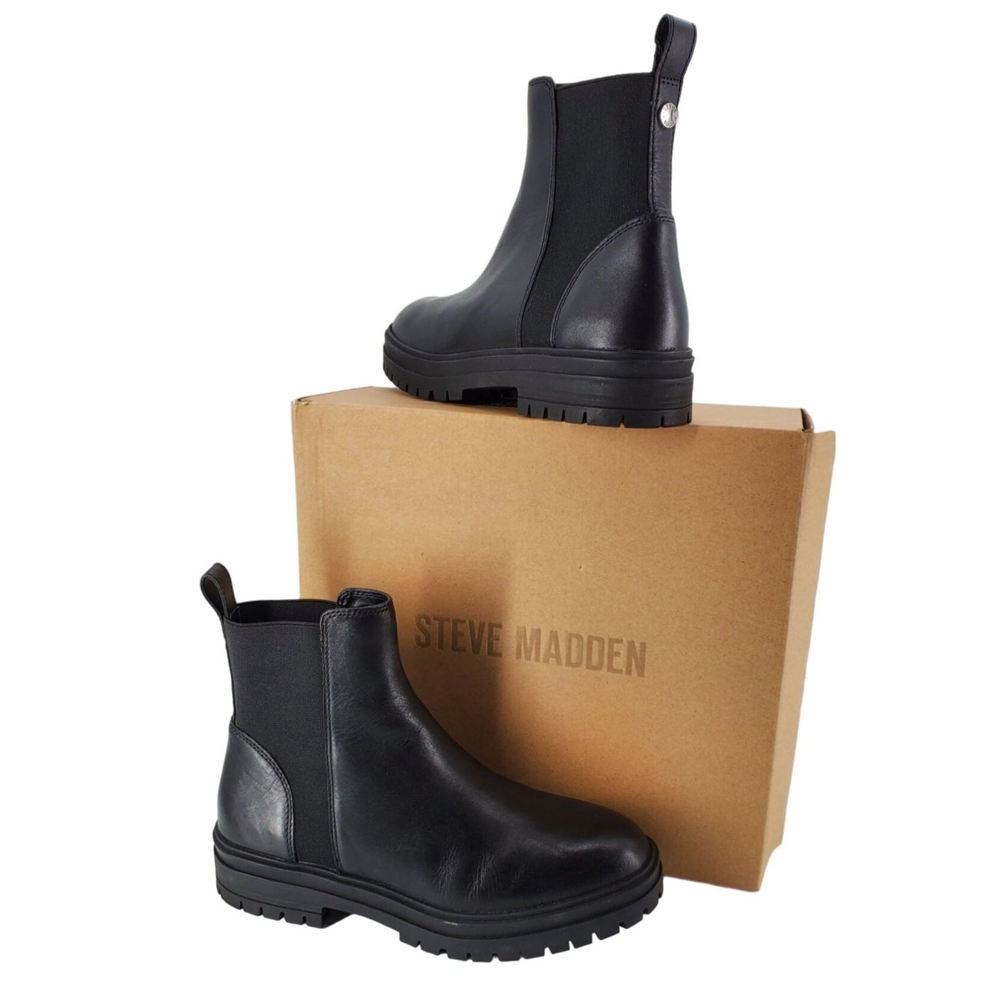 Steve Madden Boots Handout Chelsea Lug Platform Leather Retro Chukka Handout Shoes