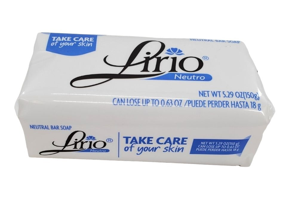 Lirio Neutro Neutral soap bar 5.29OZ (150g) Pack of 1 bath shower soap